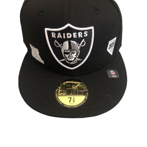 New Era Las Vegas Raiders Identity 59Fifty Fitted Hat Size 7 3/8 - Picture 6 of 6
